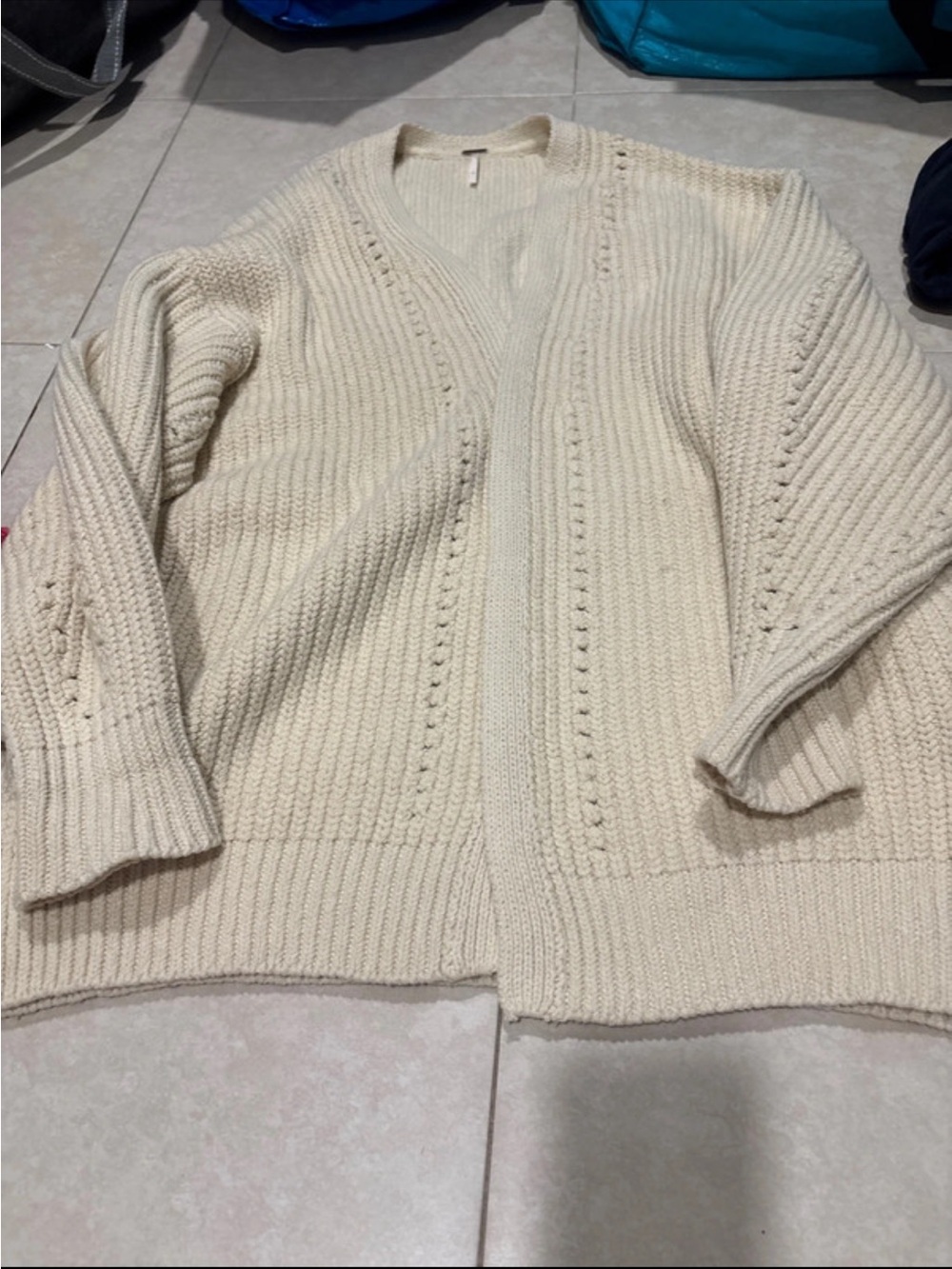 Free Ppl Cream Knit Women’s Nightingale Cardigan size large